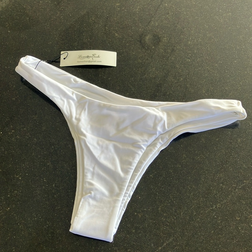 White thong bikini bottoms